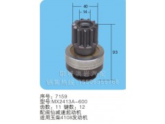 MX2413A-600(序號7159),馬達齒輪,聊城市洪巖汽車電器有限公司