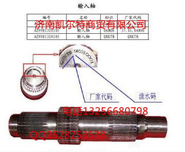 AZ9981320105,輸入軸,濟南凱爾特商貿(mào)有限公司