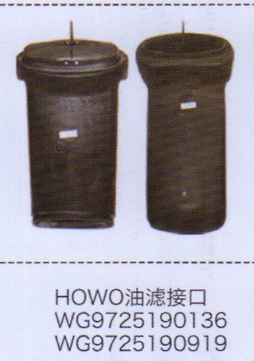 WG9725190919,豪沃HOWO油濾接口,濟(jì)南泉信汽配