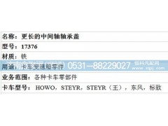 17376,中間軸軸承蓋,濟南鑫聚恒汽車配件有限公司