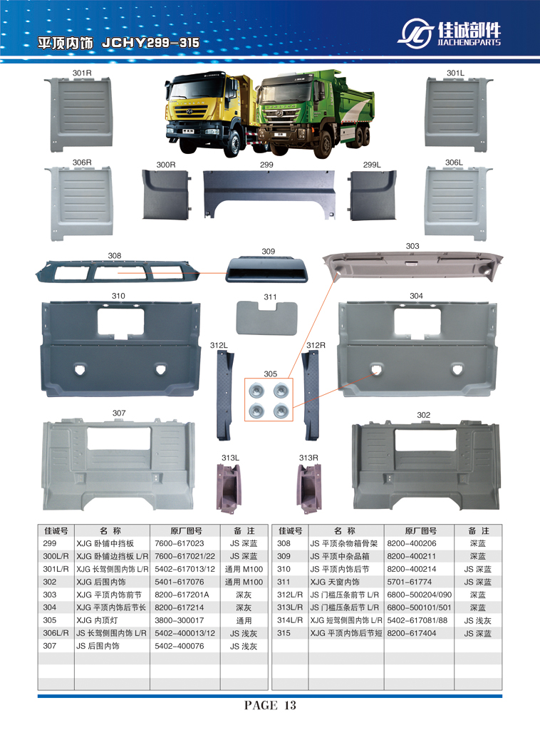 8200-617214,紅巖新金剛平頂內(nèi)飾后節(jié)長,丹陽市華耀佳誠汽車零部件有限公司