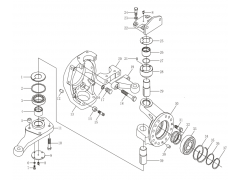 199100410007,Knuckle shaft fork assembly,濟(jì)南向前汽車(chē)配件有限公司