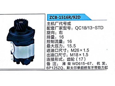 QC18/13-STD,轉(zhuǎn)向助力泵,濟(jì)南泉達(dá)汽配有限公司