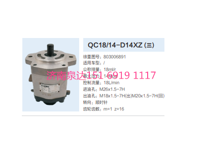 QC18/14-D14XZ,動(dòng)力轉(zhuǎn)向齒輪泵,濟(jì)南泉達(dá)汽配有限公司