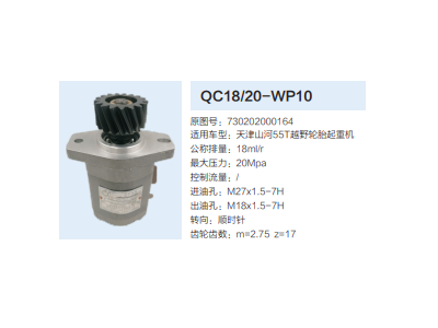 QC18/20-WP10,動力轉(zhuǎn)向齒輪泵,濟南泉達汽配有限公司