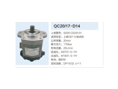 S00012229+01,齒輪泵,濟(jì)南泉達(dá)汽配有限公司