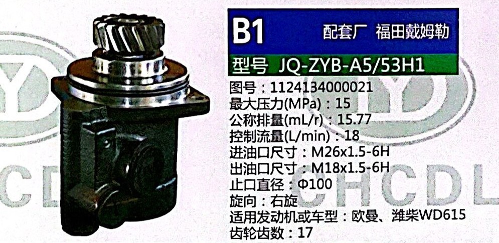 1124134000021,轉(zhuǎn)向助力泵,濟南泉達汽配有限公司