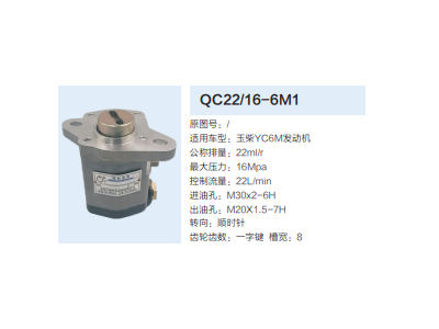 QC22/16-6M1,轉(zhuǎn)向助力泵,濟(jì)南泉達(dá)汽配有限公司