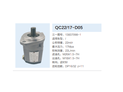 QC22/17-D05,轉(zhuǎn)向助力泵,濟(jì)南泉達(dá)汽配有限公司