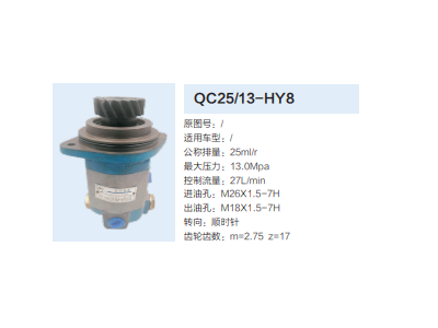 QC25/13-HY8,轉(zhuǎn)向助力泵,濟(jì)南泉達(dá)汽配有限公司