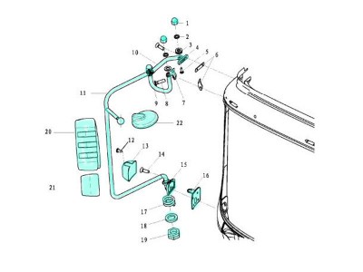 DZ13241770040,Rearview mirror assembly,濟(jì)南向前汽車(chē)配件有限公司