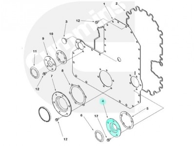 3892020X,Front gear chamber cover oil seal,濟南向前汽車配件有限公司