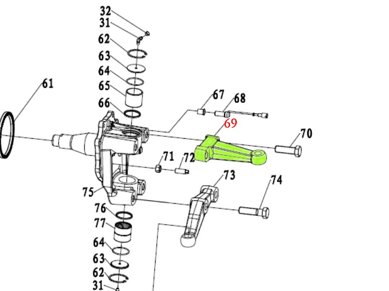 HD90009410587,Two-axle knuckle arm,濟(jì)南向前汽車配件有限公司