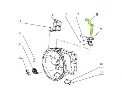 WG2203260008,Shift fork shaft assembly,濟(jì)南向前汽車配件有限公司