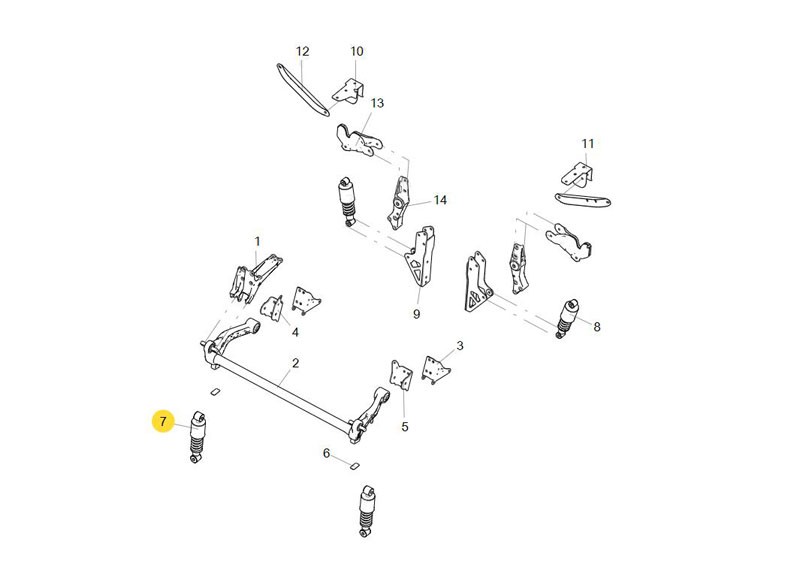 811W41722-6022  螺旋彈簧減振器總成,Shock absorber assembly,濟(jì)南向前汽車配件有限公司