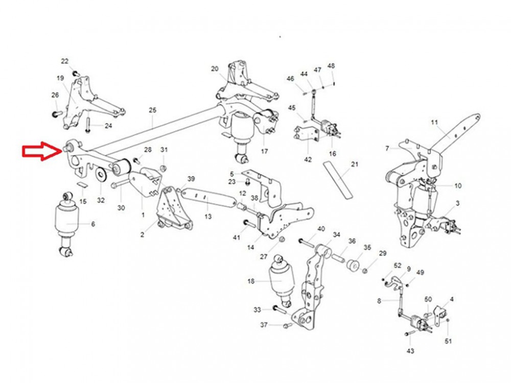 810-96210-0609 駕駛室前懸襯套（前）,Cab front suspension bushing. - Front,濟(jì)南向前汽車配件有限公司