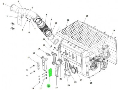 DZ96319740354   SCR箱墊套,SCR box gasket,濟(jì)南向前汽車配件有限公司