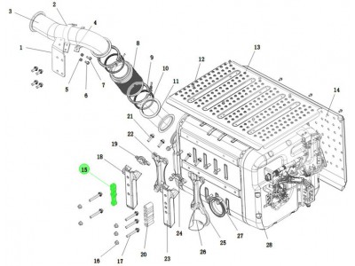 DZ97259543531  SCR箱墊套,SCR box gasket,濟(jì)南向前汽車(chē)配件有限公司