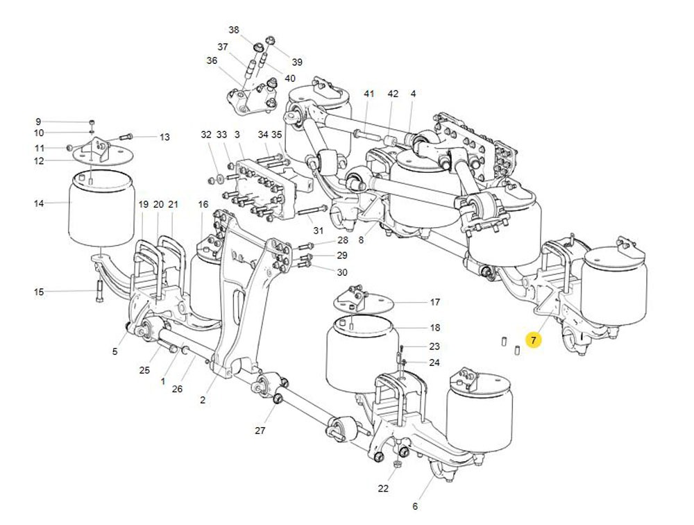 AZ9925528071  后橋右均衡梁總成,Right balance beam assembly,濟南向前汽車配件有限公司