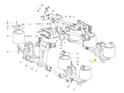 AZ9925528071  后橋右均衡梁總成,Right balance beam assembly,濟南向前汽車配件有限公司