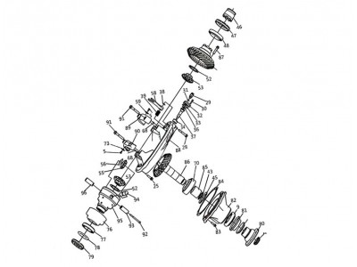 FDCZ16331593200016 后橋主減總成,Rear axle main reduction assembly,濟南向前汽車配件有限公司