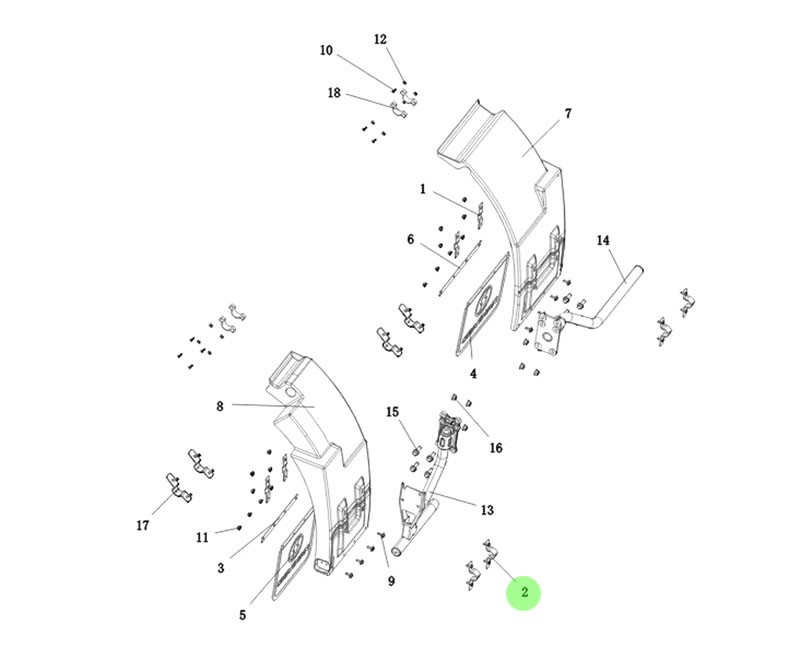 81.61243.5268   夾片總成-翼子板支架,Clamp assembly - Fender bracket,濟(jì)南向前汽車配件有限公司