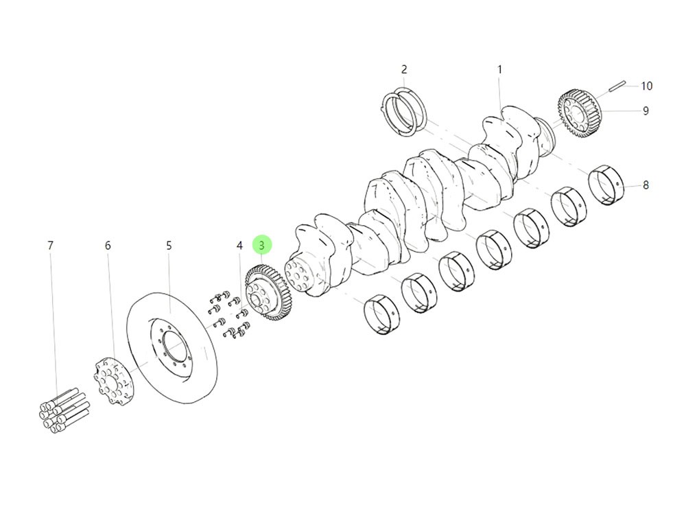 200-02115-0278   曲軸前齒輪,Crankshaft front gear,濟(jì)南向前汽車配件有限公司