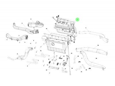 DZ15221841001  空調(diào)本體總成,Air conditioner body assembly,濟(jì)南向前汽車配件有限公司