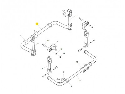 WG9925688301 穩(wěn)定桿總成,Stabilizer rod assembly,濟(jì)南向前汽車配件有限公司