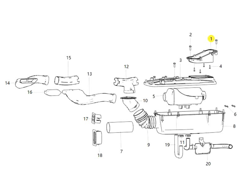 中國(guó)重汽汕德卡 C7H 車身駕駛室內(nèi)飾系統(tǒng)配件 710W61949-0040/710W61949-0040   吸氣喇叭口