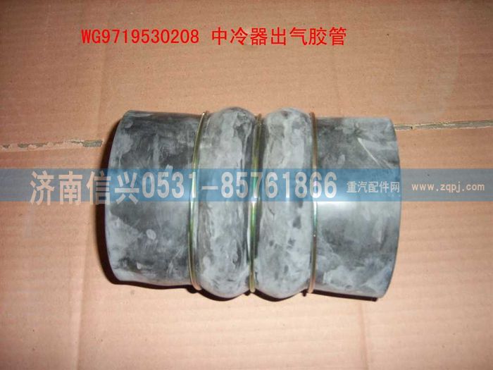 WG9719530208,中冷器出氣膠管（三元乙丙橡膠）,濟(jì)南信興汽車配件貿(mào)易有限公司